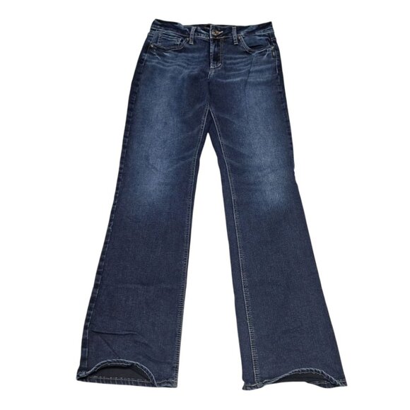 Silver Jeans Suki Slim Bootcut Dark Wash Womens 30 x 33 Basic Blue Denim - Picture 7 of 7